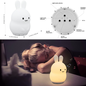 Altavoz Musical Recargable, Luz Nocturna de Silicona para Bebés, Máquina de Sonido para Terapia del Sueño, Lámpara Nocturna para Adultos, Bebés y Niños - Product Image 5