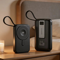 Nouvelle batterie externe portable tendance 2026, charge rapide PD 22,5 W, 10000 mAh, chargeur magnétique sans fil, batterie Li-polymère pour iPhone