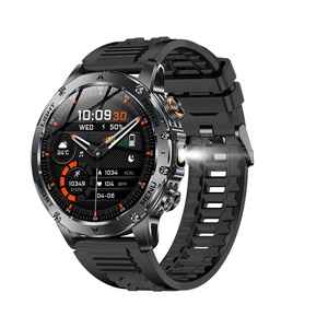 AK87 Outdoor Smart Watch 1.7" HD Screen 100+ Sports Modes BT Call Fitness Tracker IP68 Waterproof with <b>LED</b> <b>Flashlight</b> - Product Image 1