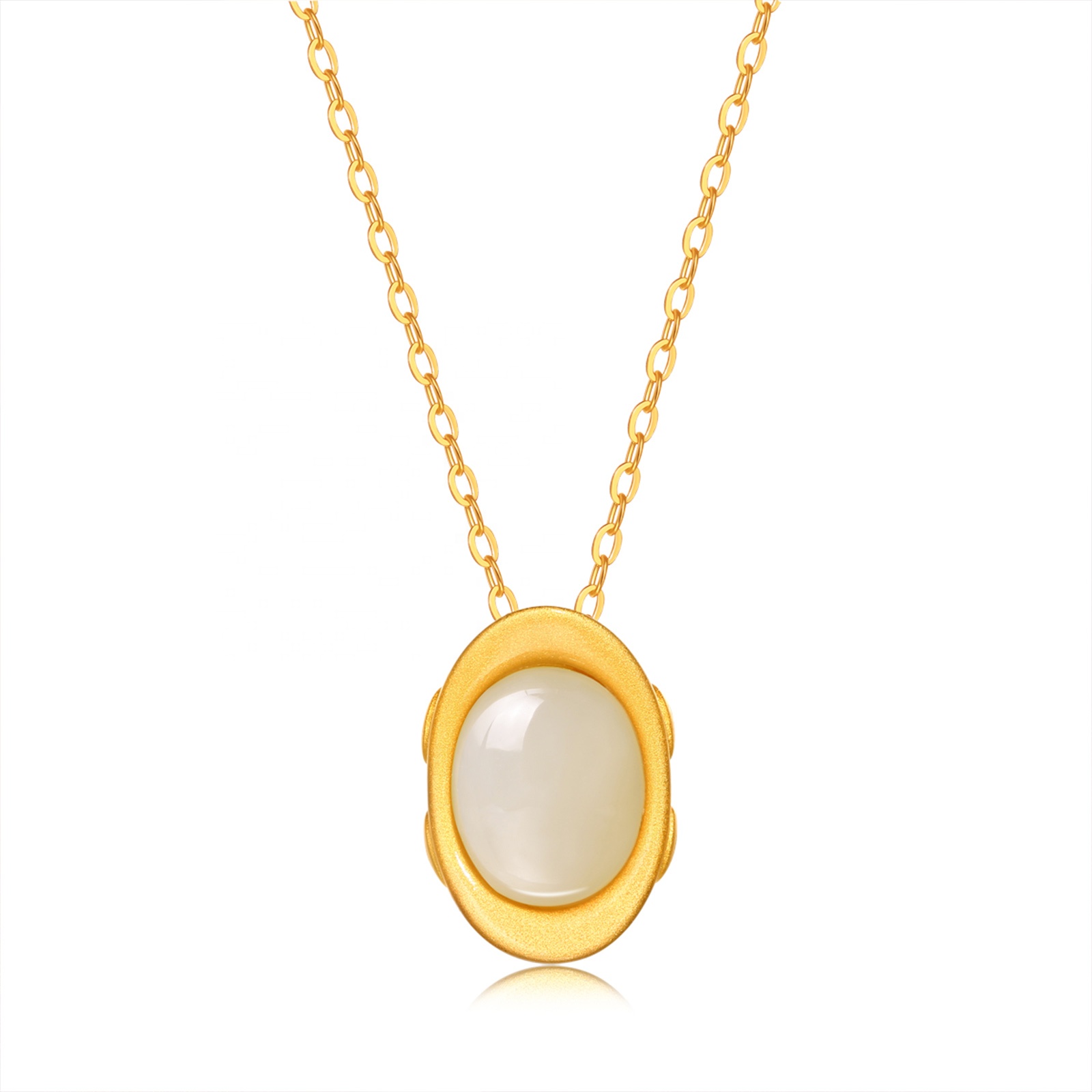 HMOIS fashion jade Wholesale Price Gold ingot Wholesale Silver Hotan White Jade Necklace Pendants