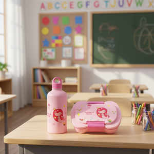 Cheap Kids <strong>Lunch</strong> <strong>Box</strong> with Water Bottle Girls Boys Children School Kindergarten Sandwich Food Container Set - Product Image 4