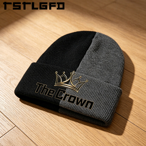 Gorro de Invierno Personalizado con Logotipo, Dos Tonos, Tejido Acanalado, Color Dividido, con Puño, Venta al por Mayor, Fabricante - Product Image 6