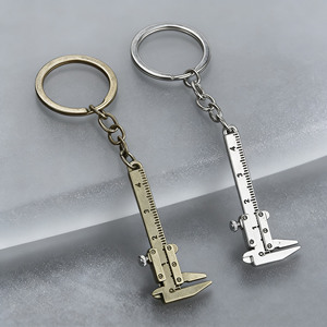 Llavero creativo <span class=keywords><strong>de</strong></span> aleación <span class=keywords><strong>de</strong></span> zinc, portátil, con calibrador Vernier, pequeño regalo, mini herramienta, colgante <span class=keywords><strong>de</strong></span> medición, llavero con calibre. - Product Image 1