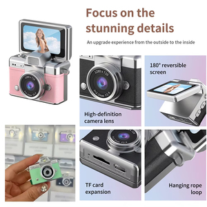 Cámara Llavero con Pantalla Abatible de 1.47 Pulgadas, Mini Cámara Digital Retro CCD HD, Videocámara Muy <span class=keywords><strong>Pequeña</strong></span> - Product Image 5