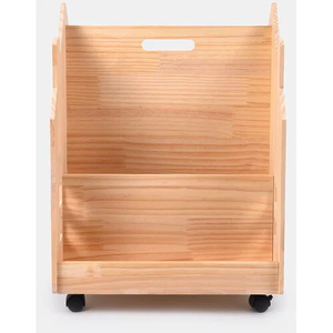 Estantería de Madera con Forma de Casa para Niños, Organizador Creativo de Libros y Juguetes con Almacenamiento Abierto y Ruedas - Product Image 3
