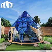 Dôme géodésique en verre de 6 m et 7 m pour les fêtes et les salons de thé dans le jardin