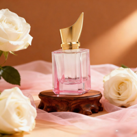 Flacons de parfum en verre transparent carrés personnalisables de 30 ml avec bouchon à vis et pulvérisateur