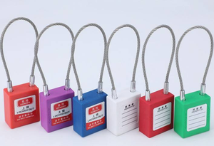 AJF 175mm産業安全ケーブル南京錠盗難防止タッチケーブルシャックルキー付きリレースイッチ用安全ロックアウト - Product Image 3