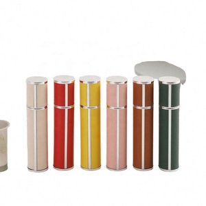 Customized Logo Luxury 10ml Empty Glass <b>Perfume</b> <b>Bottle</b> Cylinder Shape Refillable Atomizer with Screw Cap - Product Image 3
