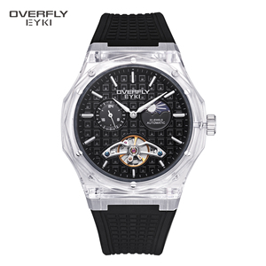 <span class=keywords><strong>Orologio</strong></span> Meccanico di Lusso da Uomo con Cinturino in Silicone Automatico, Quadrante Analogico in Cristallo di Zaffiro Nero, 43mm, <span class=keywords><strong>Orologio</strong></span> Sportivo ad Alte Prestazioni - Product Image 2