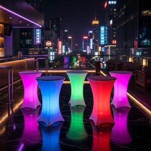 Tavolo da Banchetto Pieghevole LED Personalizzato, Tavolo Luminoso per Cocktail in Polietilene ad Alta Densità - Product Image 6