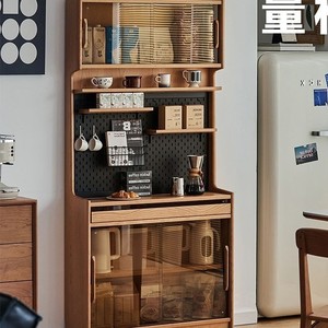 Solid Wood <b>Sideboard</b> Cherry Wood <b>Storage</b> Cabinet For Dining Room Versatile Use - Product Image 2