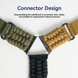 Correa de reloj de nailon trenzado de paracord hecha a mano para <span class=keywords><strong>Apple</strong></span> <span class=keywords><strong>Watch</strong></span> Ultra 2 de 49 mm, compatible con iWatch Series 10, 9, 41 mm, 42 mm, 46 mm - Product Image 2