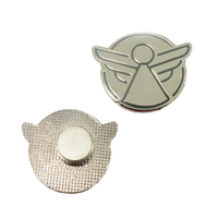 Badge magnétique vierge avec logo Ailes d'ange, fabrication chinoise, épingle de revers en métal personnalisée