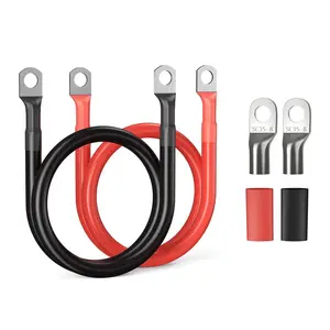 Hochwertiges Batterie-Kabel-Terminal individuelles Kupfer-Schweißkabel 2AWG 4AWG 6AWG 8AWG