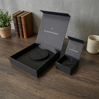 Boîte cadeau magnétique rigide en carton recyclable de luxe avec logo personnalisé, emballage en papier pliable avec couvercle magnétique pour chaussures