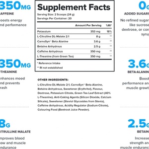 อาหารเสริมก่อนออกกำลังกายแบบปรับแต่งได้ ช่วยเพิ่มความแข็งแรงและความทนทาน อาหารเสริมแบบผงสำหรับผู้ใหญ่ - Product Image 4