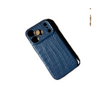 Étui de téléphone personnalisé de haute qualité, exotique, pour iPhone 18 17 Pro Max, fabriqué à la main par des designers, en cuir de crocodile véritable