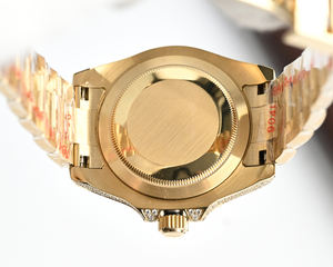 ดีไซน์หรูหราประดับเพชรทั้งชิ้น สร้อยข้อมือสแตนเลสสตีลประดับเพชรเต็มเส้น แฟชั่นระดับพรีเมียม นาฬิกาจักรกลอัตโนมัติ - Product Image 4