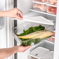 Boîte de stockage de nourriture portable transparente avec couvercle scellé réfrigérateur organisateur de conservation pour fruits et légumes