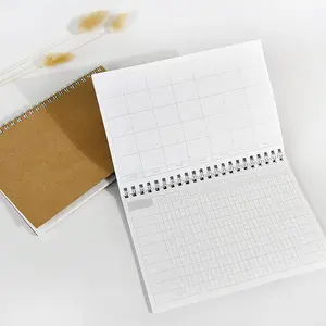 Bulk Custom A4 A5 Soft Cover Kraftpapier Checklist Schema Record Notitieblokken Planner Notitieboekjes Workout Logboek