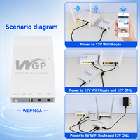 WGP USB DC 5V 9V 12V MINI UPS untuk Router Wifi Modem Kamera CCTV Baterai Lithium Mini UPS untuk Router Wifi