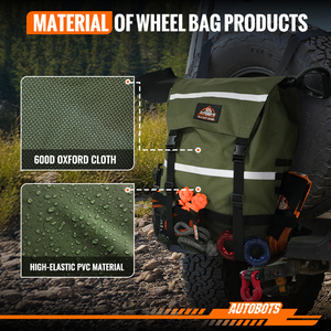 Sac de rangement pour pneu de secours de camping, grande capacité 29 gal, pour le transport de bois de chauffage et d'équipement, compatible SUV, camion et véhicules tout-terrain - Product Image 5