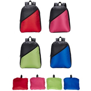 Sac à dos en polyester imperméable pliable avec bandoulière arquée, motif lettres et fermeture éclair, personnalisable, vente en gros, pour sports décontractés et randonnée - Product Image 2