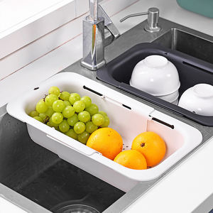 OWN SWING Over the Sink Sieb Sieb Korb Waschen Gemüse und Obst Abtropfen Gekochte <span class=keywords><strong>Pasta</strong></span> und Trocken gerichte ausziehbar - Product Image 4