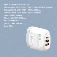 Adaptador de energia para carregamento rápido hdnio a3511q, carregador portátil tipo c usb, carregador de viagem para us eu 65w gan, novo, 2022