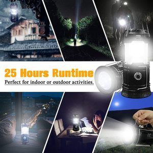 Portable LED Camping <b>Lantern</b> With <b>Solar</b> Charging Metal Body IP65 Waterproof 5000K Daylight For <b>Outdoor</b> Use - Product Image 3