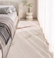 Tapis de chevet moderne 2026, épais, luxe léger, sensation haut de gamme, fausse fourrure cachemire, antidérapant, pelucheux, écologique, adapté aux animaux domestiques, pour chambre à coucher
