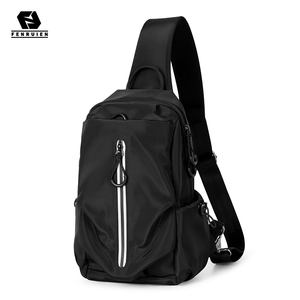 Bolso de Hombro Ligero de Nailon para Viajes Diarios FENRUIEN, Bolso de Pecho para Deportes al Aire Libre, Senderismo, con Carga USB, Impermeable, para Hombre, <span class=keywords><strong>2021</strong></span> - Product Image 2