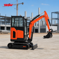 Mini-excavatrices de 1,6 tonne et 1,8 tonne fabriquées en Chine, machines de construction rurale, prix des mini-excavatrices d'occasion