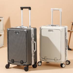 Maleta Multifuncional con Apertura Frontal, Asa de Cartón, Ruedas Giratorias de PC, Ligera, Unisex, de 20 Pulgadas, para Viajes de Negocios - Product Image 5