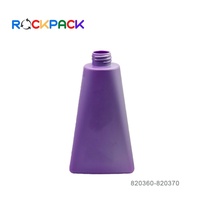 Botol busa sabun cair cuci wajah kosmetik ungu bentuk segitiga PP PE 200ml 400ml
