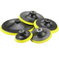 Adaptateur de disque de polissage diamanté 4 pouces économique pour meuleuse d'angle, filetage M14 5/8-11, avec plaque de support en plastique et plaque de polissage en nylon
