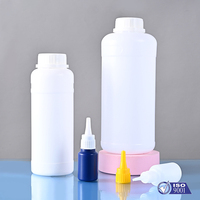 Vente en gros de bouteille vide en plastique HDPE de qualité alimentaire de 1litre avec bouchon à vis récipient pour produits chimiques shampooing liquide lavage à la main