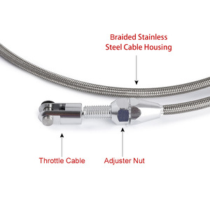 Chevrolet <b>Throttle</b> <b>Cable</b> 36 Stainless Steel Braided For Engine Replacement Repair - Product Image 4