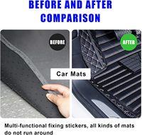 Bandes de fixation multi-usages robustes double face 2''x2'' pour tapis/revêtements de sol, fixation pour pare-soleil de voiture, auto-agrippantes en PVC pour sol