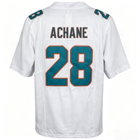 Jersey Berkualitas Tinggi 1 # Tagovailoa 10 # Pergunungan 17 # Waddle 28 # Jersey Bordir Achane American Football Jersey Kustom
