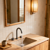 Robinet mitigeur de lavabo moderne en laiton de haute qualité, finition or rose, à trois trous, à double poignée, avec cartouche céramique, pour montage sur comptoir
