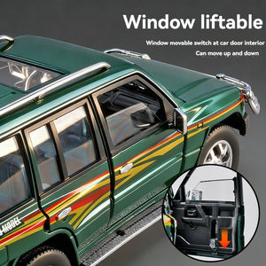 Modèle de <span class=keywords><strong>voiture</strong></span> classique ancienne Pajero en métal moulé sous pression 1:18 avec son et lumière, mécanisme de recul - Jouet unisexe pour enfants et adultes - Product Image 4