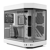 HY Y60 Snow White Dual Chamber Mid-Tower ATX Case New Modern Aesthetic Support for EATX/ATX/MATX/ITX Motherboard Metal