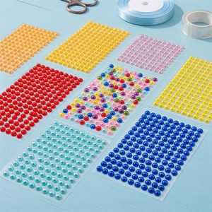 Mixed Size Self Adhesive Pearl Rhinestone <b>Stickers</b> 3D Acrylic Decorative Decals for DIY Party <b>Craft</b> Toy Decoration - Product Image 3
