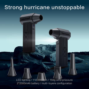 Leistungs starker 110000 Luft trockner Turbo lüfter Elektrisches LED-Licht Auto Reinigung Jet Luft gebläse Heftiger Luft staub tuch für die Auto trocknung - Product Image 2