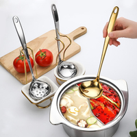 Ensemble de buffet en acier inoxydable pour Restaurant et hôtel, chauffe-soupe vertical, table en céramique, couvercle de soupe, cuillère en or