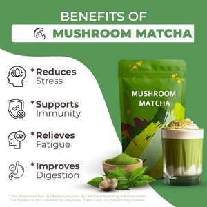 Café Matcha Bio Mélangé 100% avec Super Champignons Énergisants, Énergie Saine, Grains d'Arabica Instantanés, Extraits Végétaux et Champignons Reishi - Product Image 5