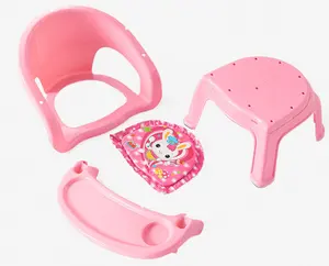 A chair that makes a sound children's chair with armrests Children's dining chair with dinner plate