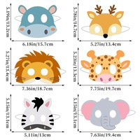Masque de performance demi-visage personnalisé en papier, motif animal de dessin animé, taille unique, pour enfants de maternelle, idéal pour fêtes d'anniversaire